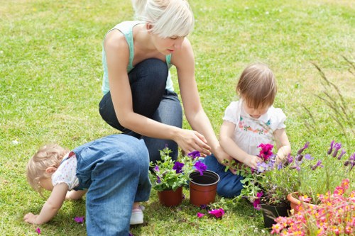 Seasonal planting in a Mitcham front garden with shrubs and perennials